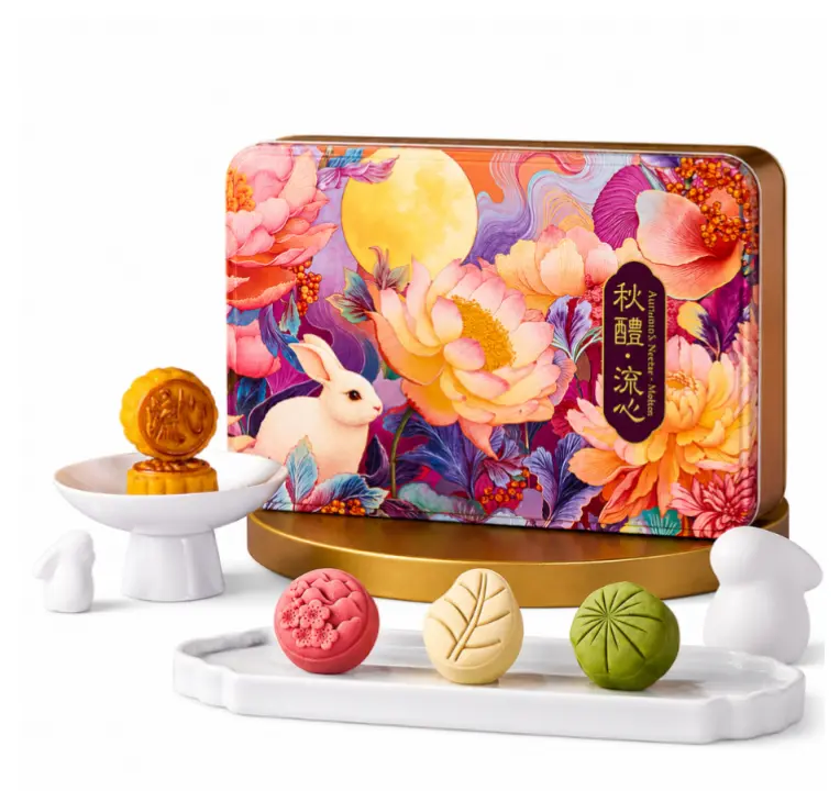 EULONG Double Egg Yolk Lotus Seed Paste Mooncake Gift 600g | 元朗 双蛋黄莲蓉月饼礼盒 600g