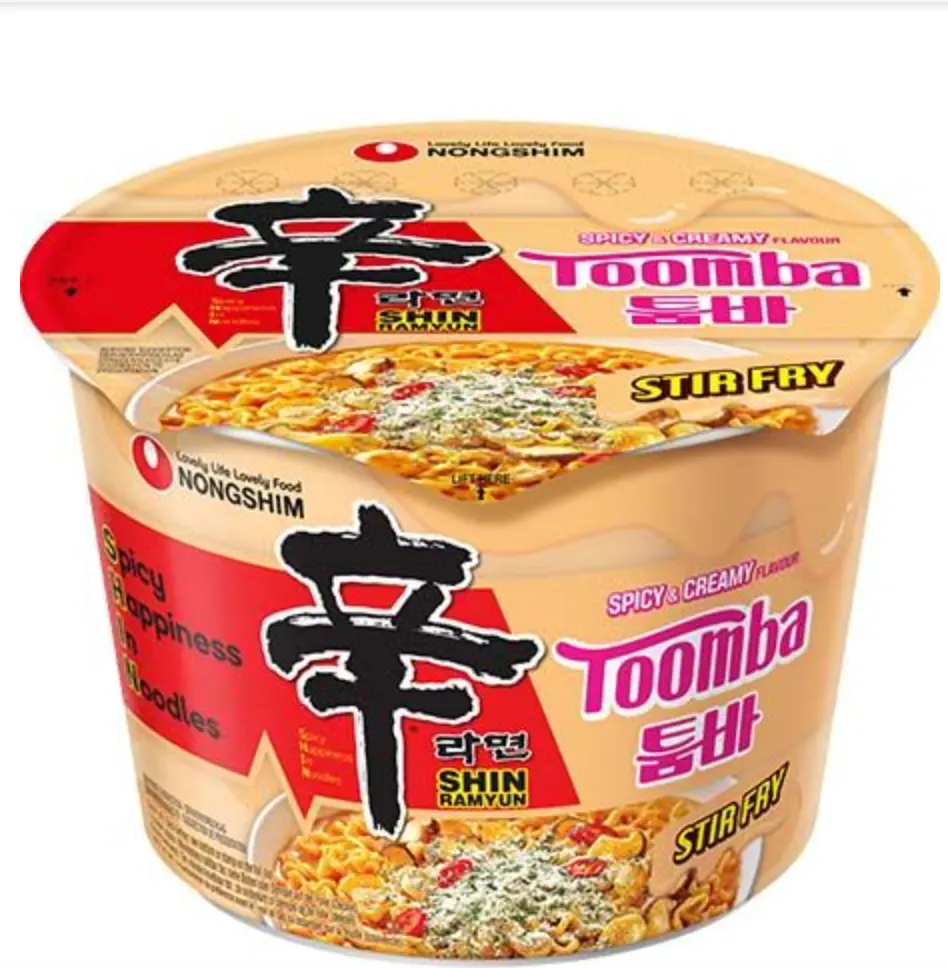 Nongshim Instant noodles Shin Ramyun Toomba Spicy Cream Flavor Big Bowl 113g | 农心 拌面 奶油辣味 碗 113g