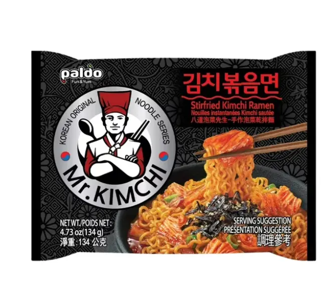 PALDO Mr. Kimchi Instant Stir-Fry Noodle Kimchi Flavor 134g | 八道 Mr. Kimchi 炒面 泡菜味 134g