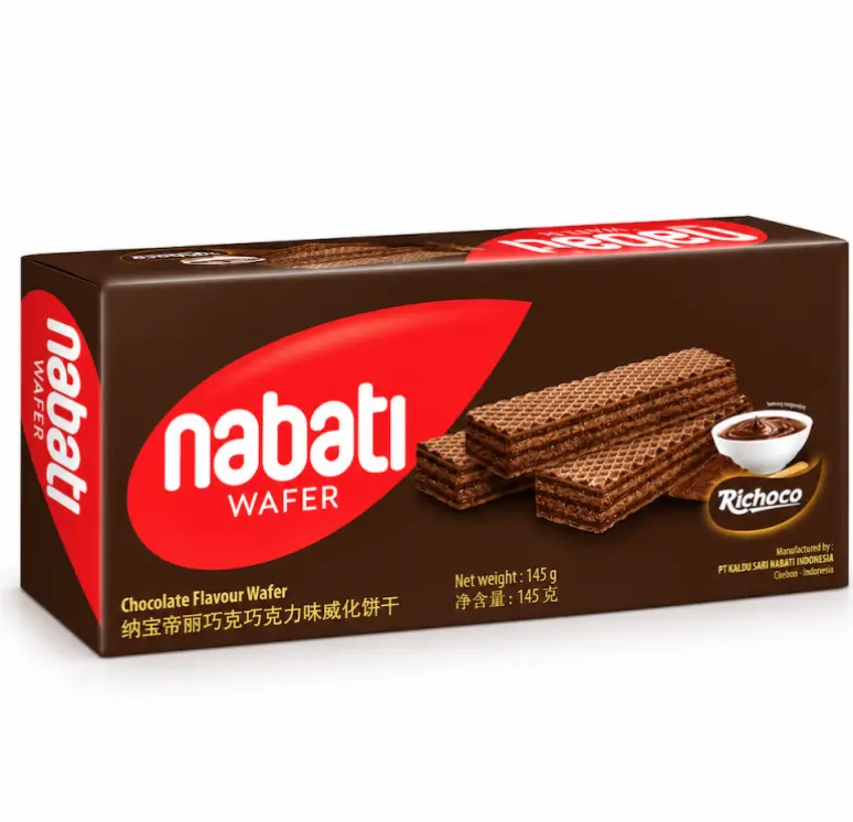 NABATI Richeese Wafer Biscuits Chocolate Flavor 145g | 纳宝帝 丽芝士 威化饼干 巧克力味 145g